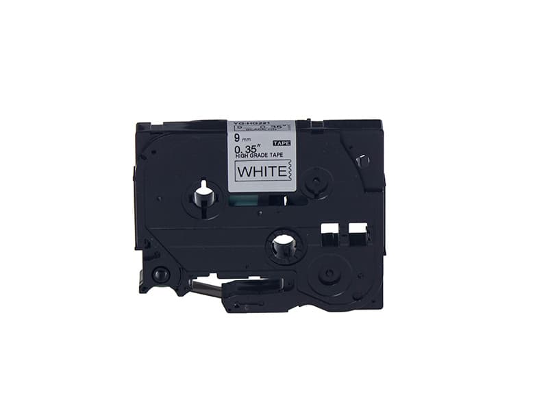 BROTHER P-Touch HGE-221 BEYAZ ETIKETE SIYAH YÜKSEK ÇÖZÜNÜRLÜK (9mm x 8m)