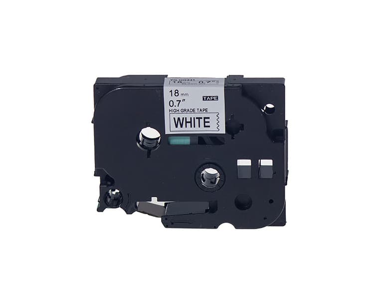 BROTHER P-Touch HGE-241 BEYAZ ETIKETE SIYAH YÜKSEK ÇÖZÜNÜRLÜK (18mm x 8m)