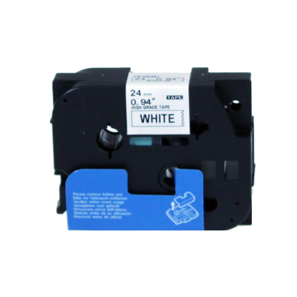 BROTHER P-Touch HGE-251 BEYAZ ETIKETE SIYAH YÜKSEK ÇÖZÜNÜRLÜK (24mm x 8m)
