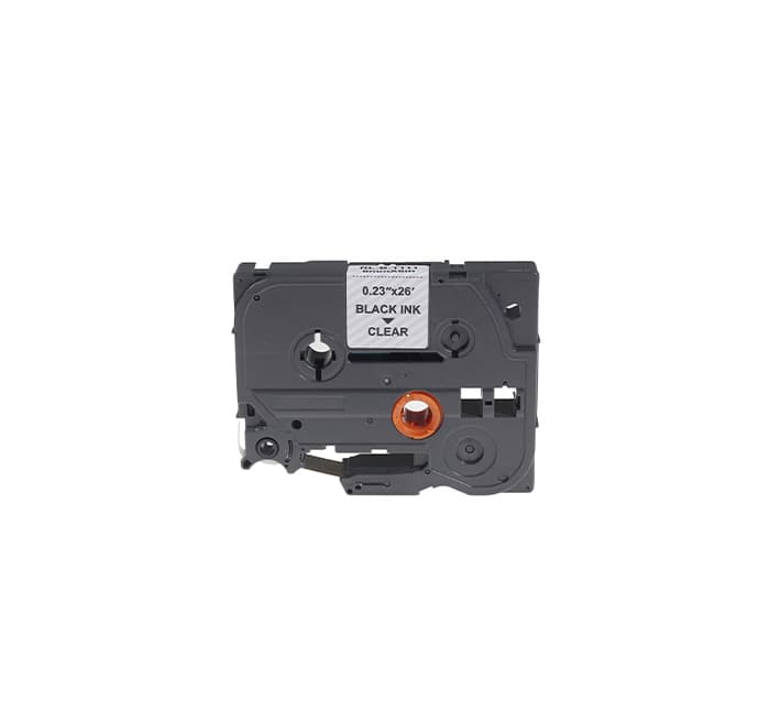 BROTHER P-Touch TZE-111 SEFFAF ETIKETE SIYAH (6mm x 8m)