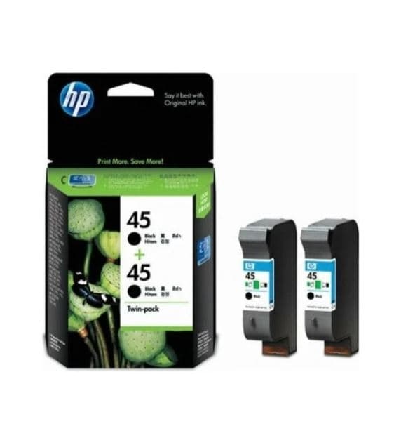 HP CC625A NO:45A 2 Lİ PAKET MÜREKKEP KARTUŞ SİYAH 51645A 2 Lİ