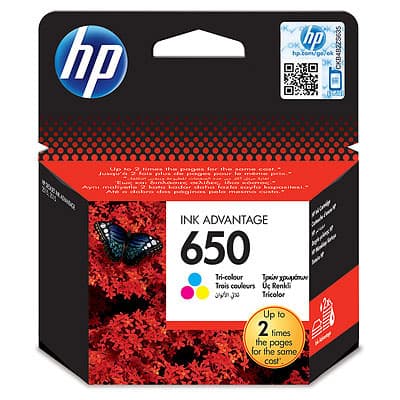 HP CZ102AE NO:650 RENKLİ MÜREKKEP KARTUŞ 200 SAYFA